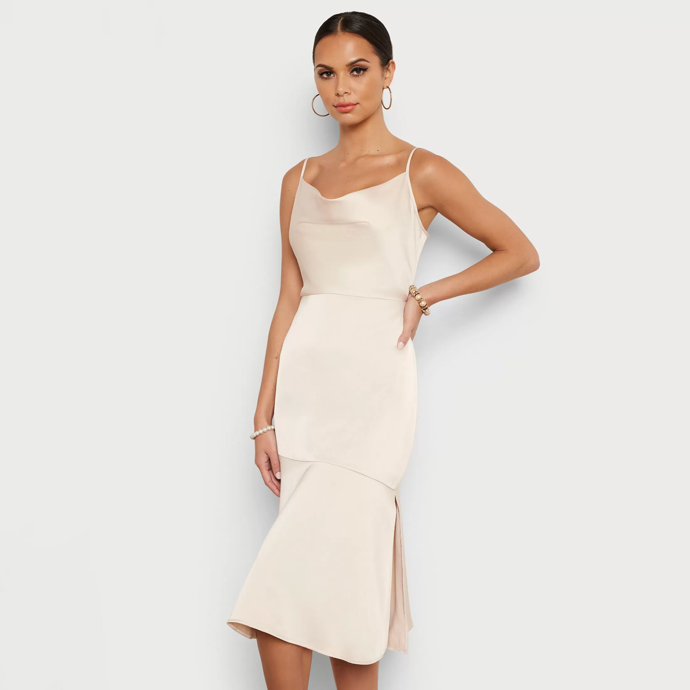 Womens Sam Edelman Cowl Neck Midi Dress