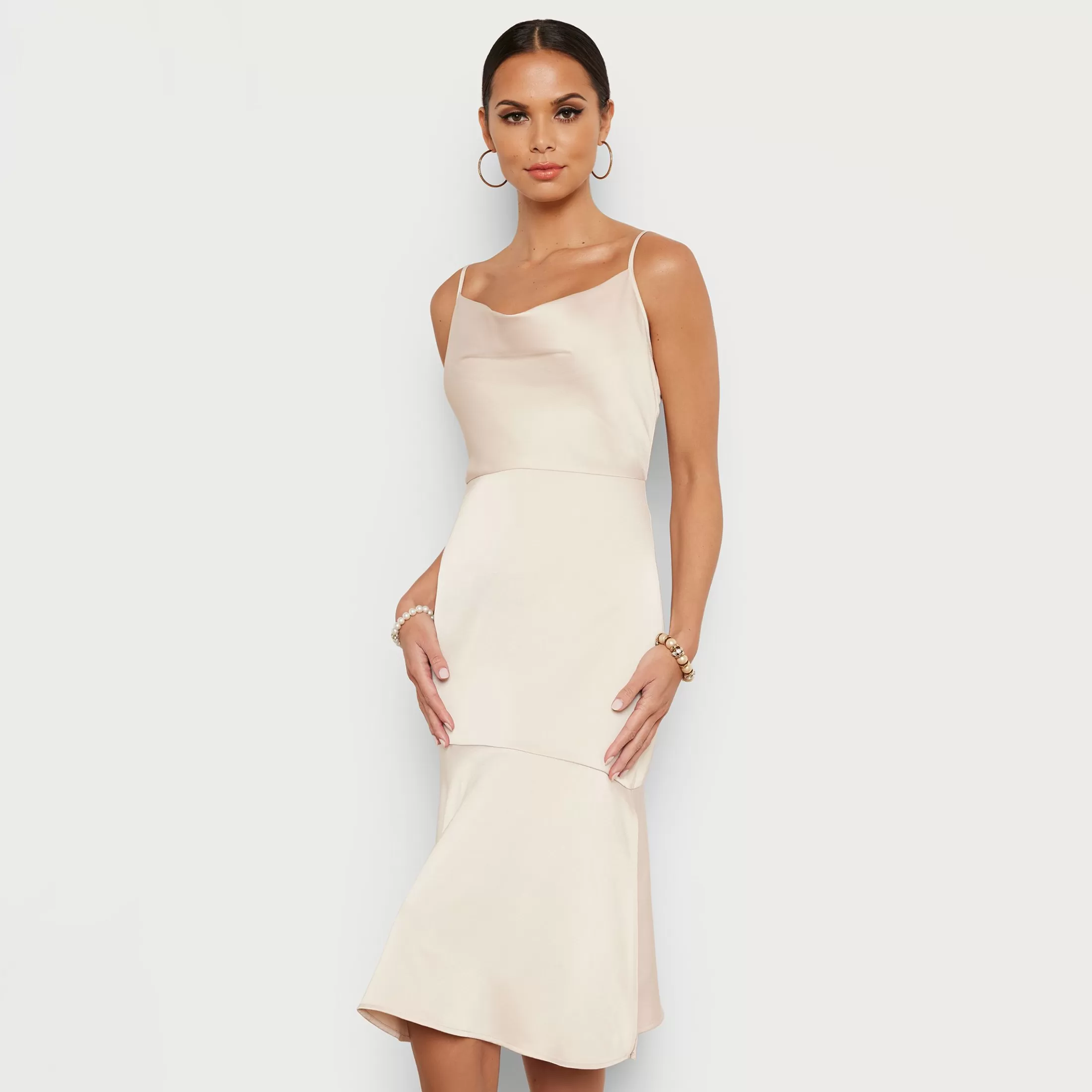 Womens Sam Edelman Cowl Neck Midi Dress