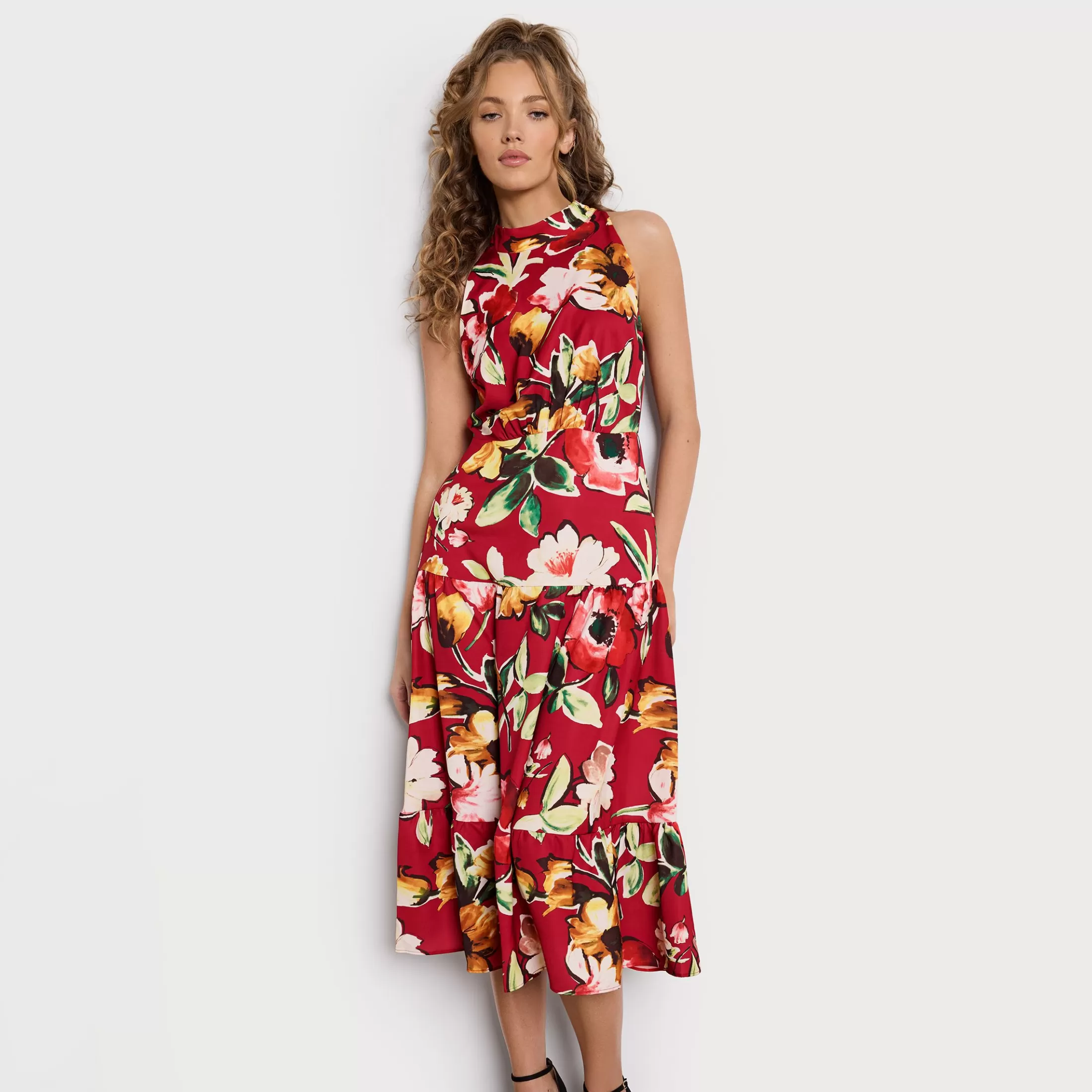 Womens Sam Edelman Hi Neck Maxi Dress