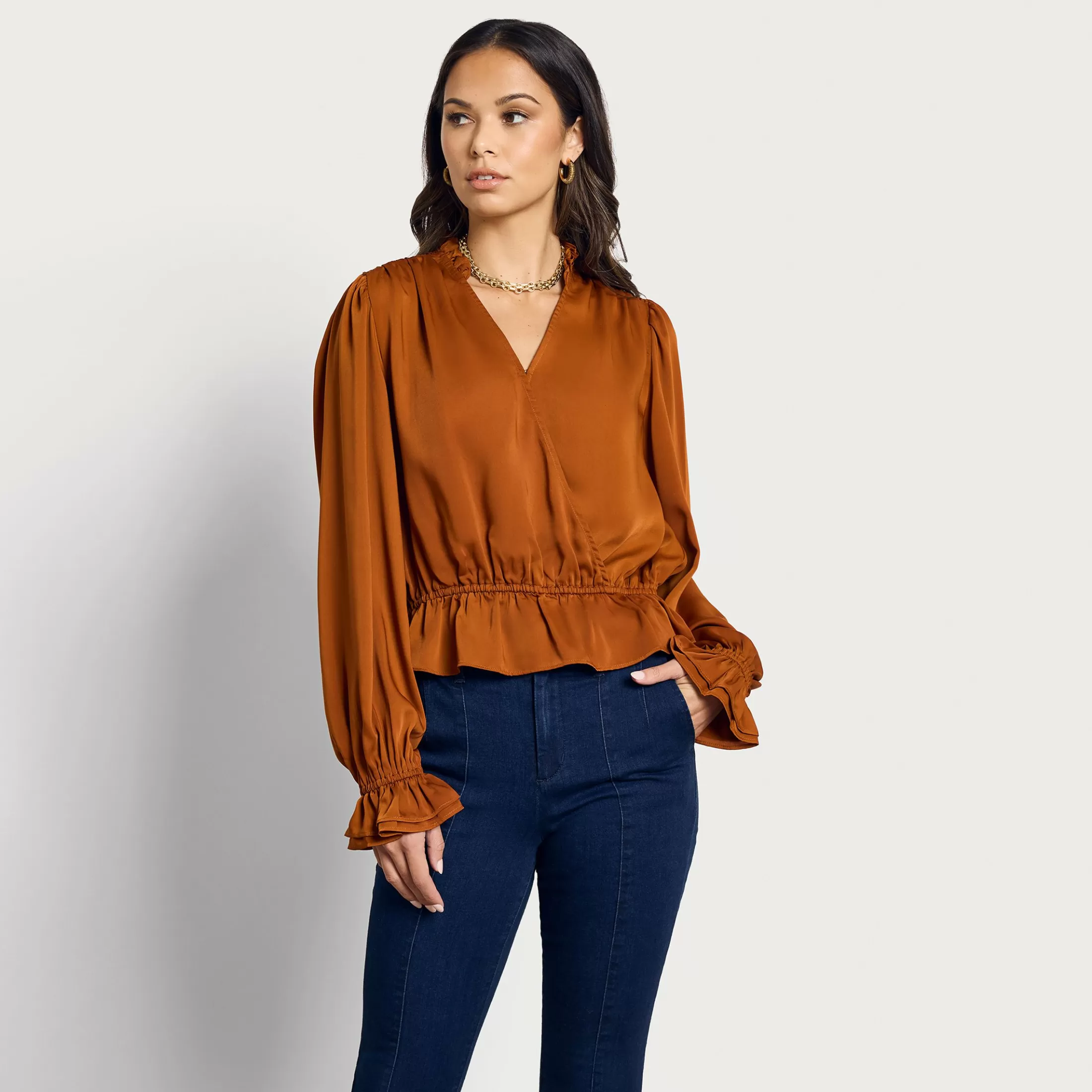 Womens Sam Edelman Lani Long Sleeve Blouse