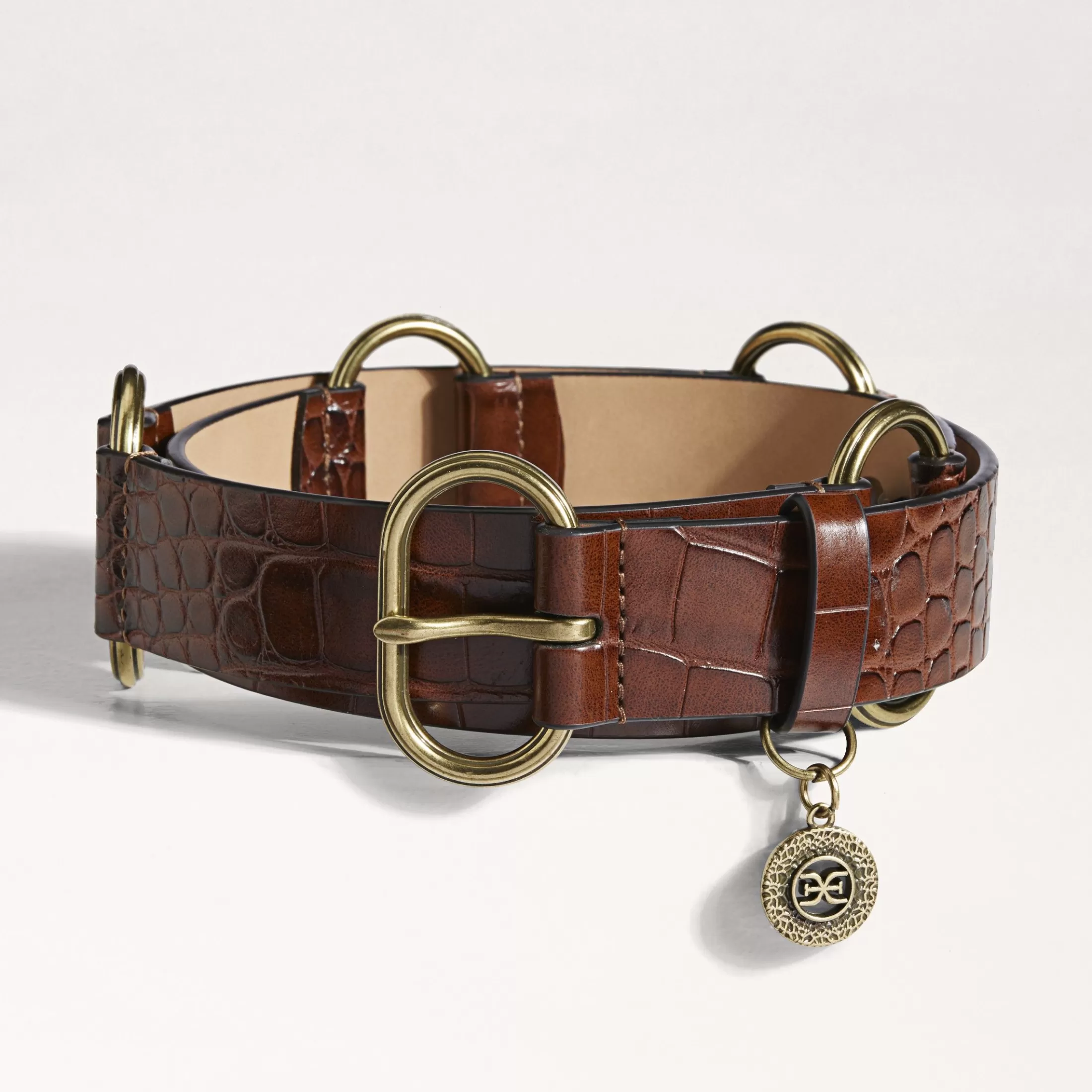 Womens Sam Edelman Link Leather Belt