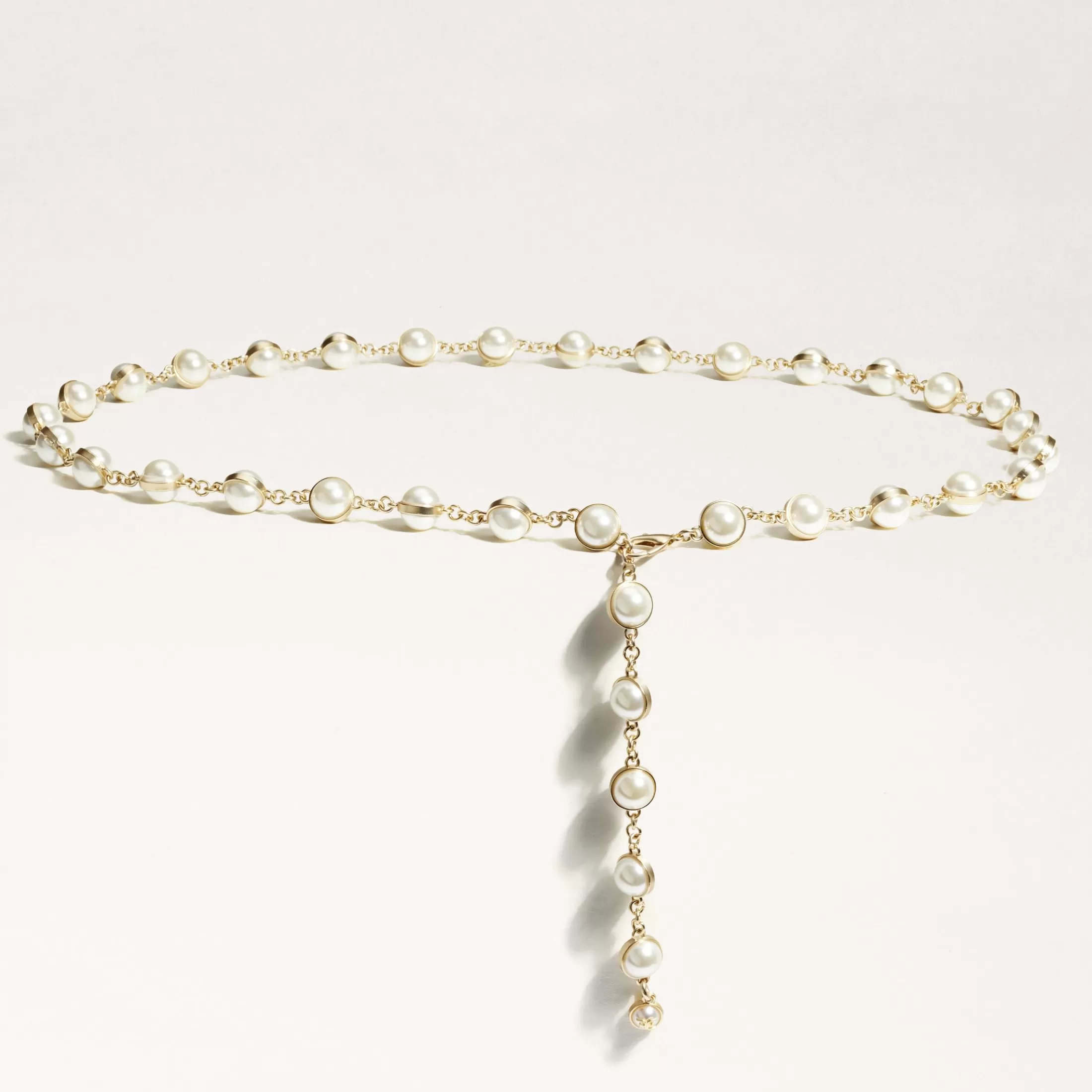 Womens Sam Edelman Pearl Chain Belt