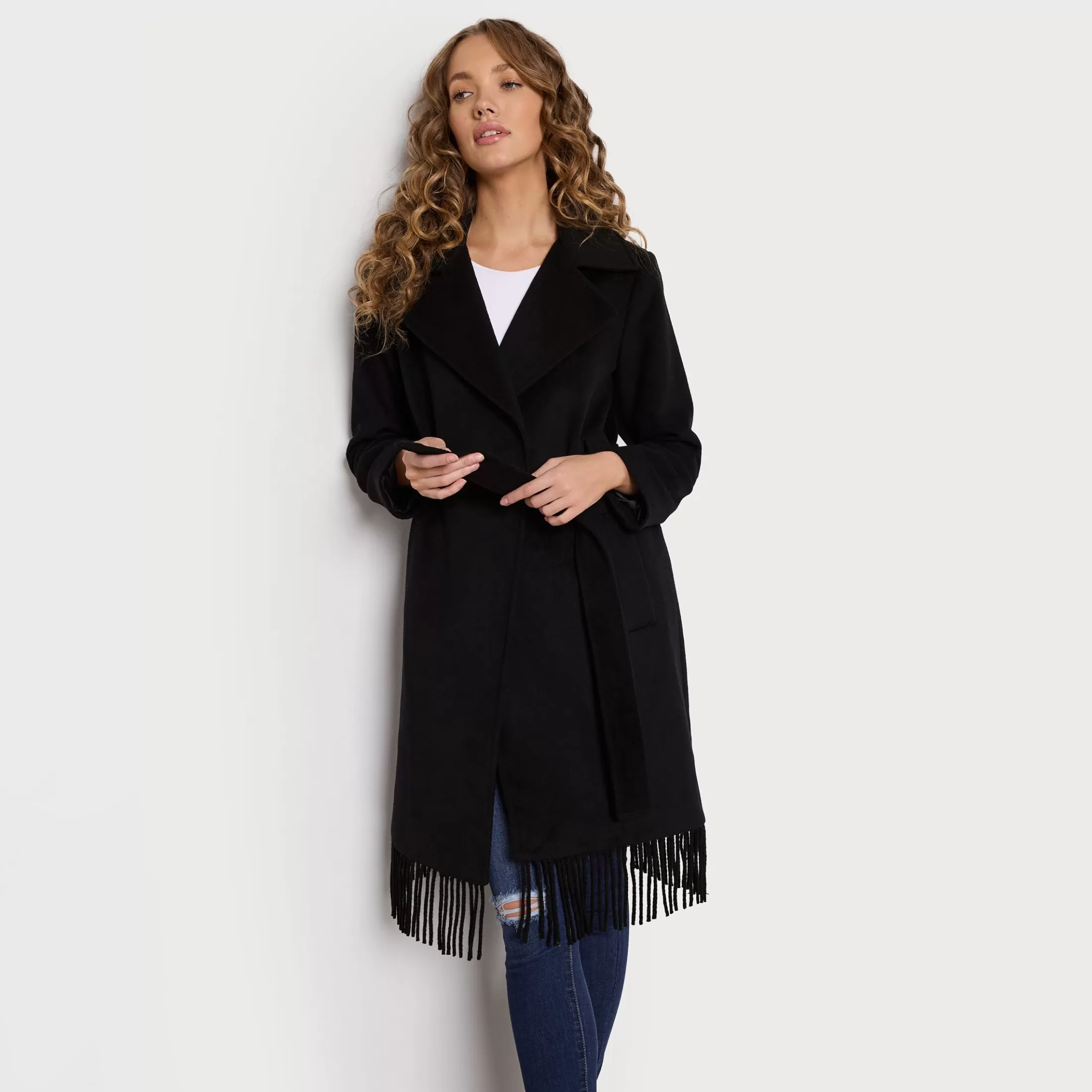 Womens Sam Edelman Single Breasted Wool Coat