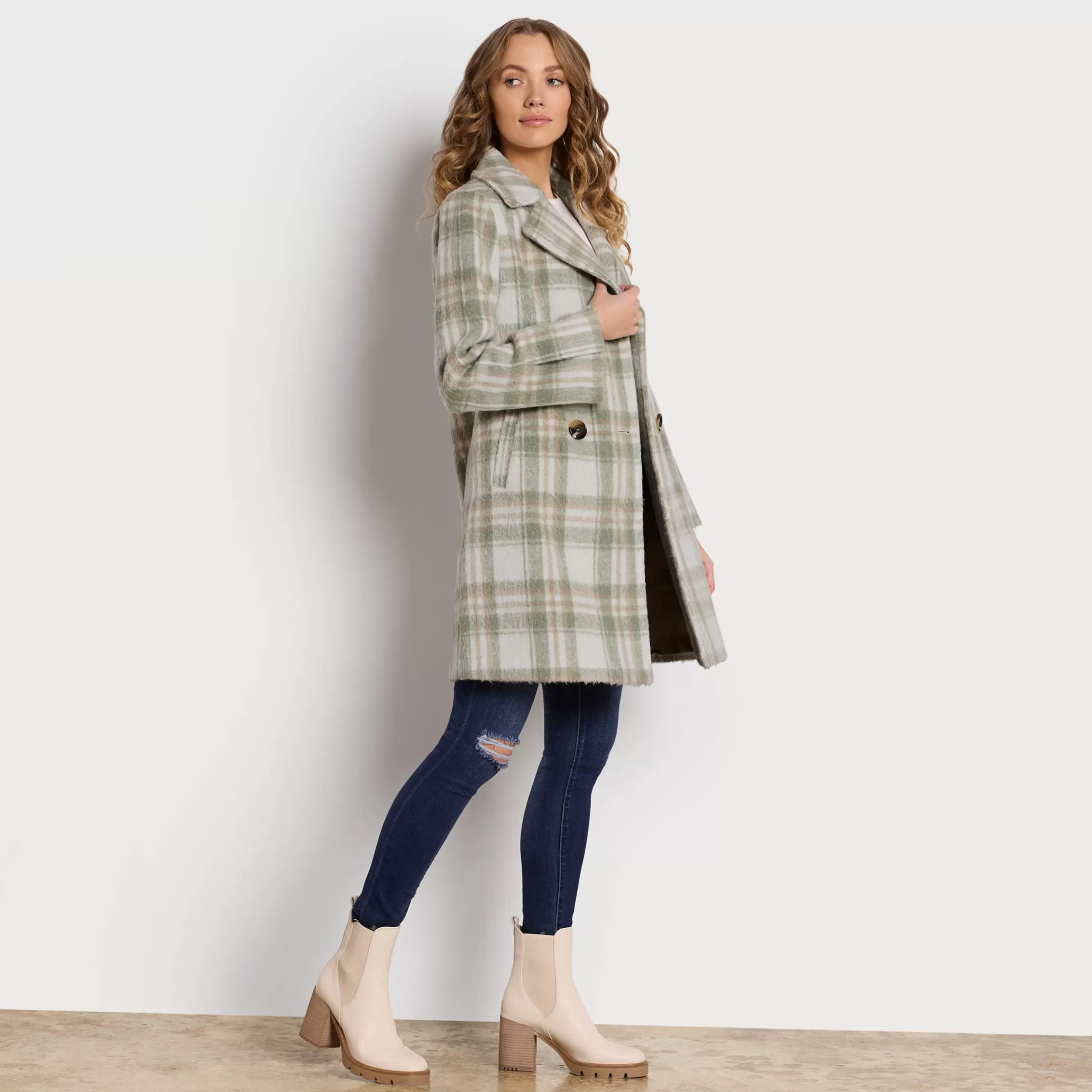 Womens Sam Edelman Wool Peacoat Jacket