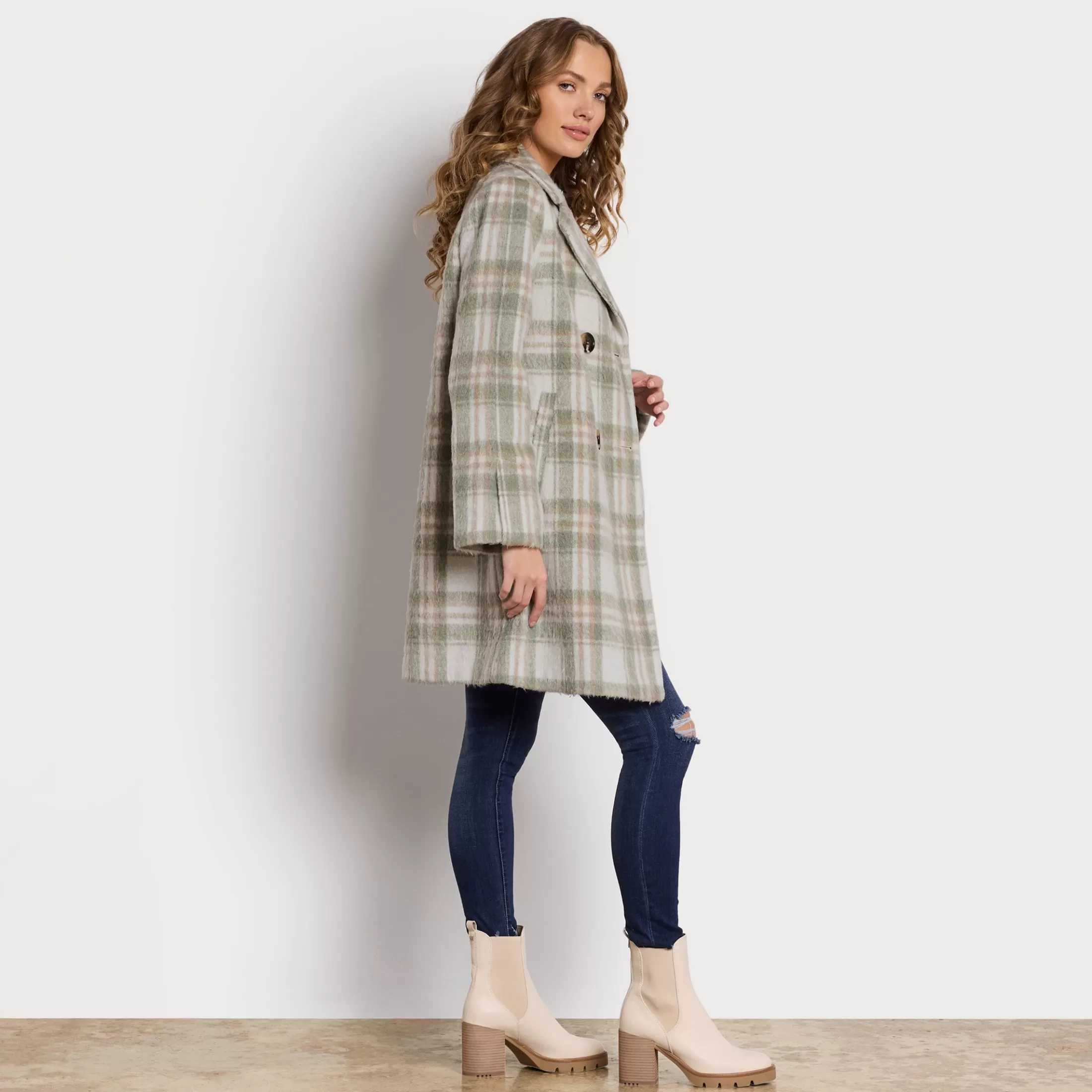 Womens Sam Edelman Wool Peacoat Jacket